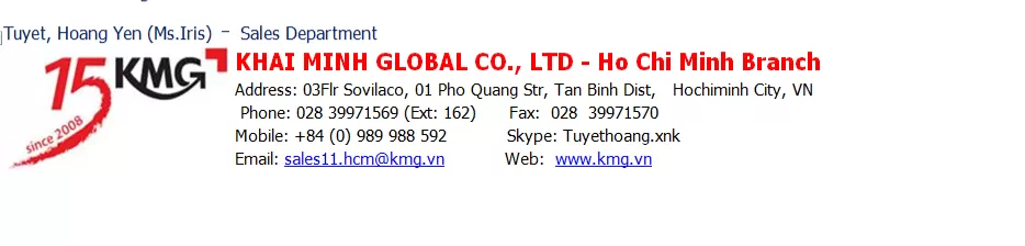 KHAI MINH GLOBAL CO., LTD – Ho Chi Minh Branch